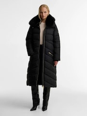 Barbour International Black Longline Cyrus Puffer Jacket - Image 5 of 7