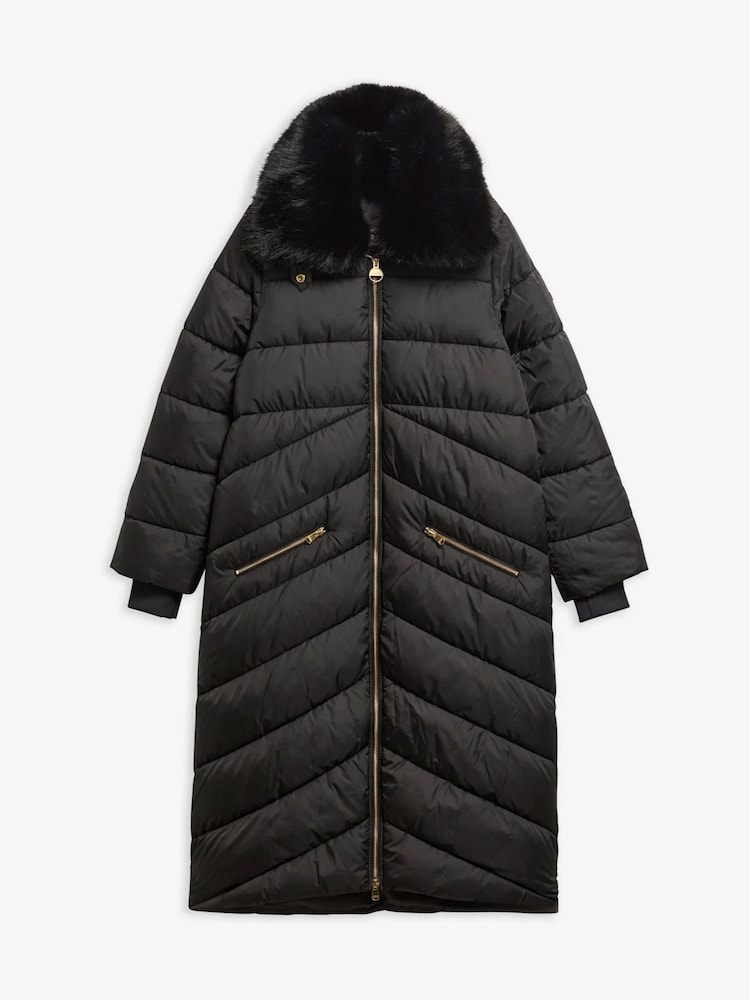 Barbour International Black Longline Cyrus Puffer Jacket - Image 7 of 7 Barbour International Black Longline Cyrus Puffer Jacket - Image 7 of 7