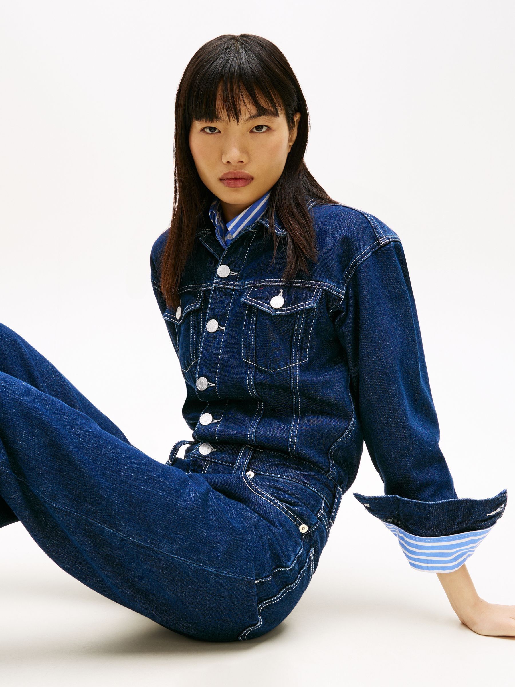 Next：日本 Tommy Jeans フラッグ刺繍 襟付き デニムジャンプスーツ