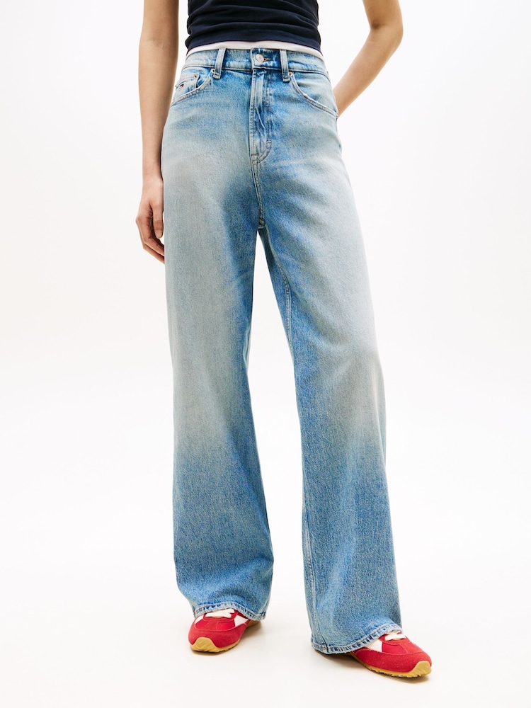 Tommy Jeans Blue Claire High Rise Wide Leg Jeans - Image 1 of 5