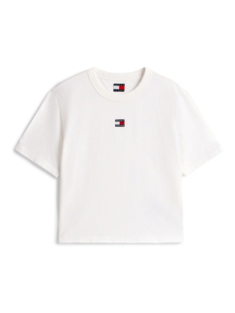 Tommy Jeans Natural Badge Boxy Crew Neck T-Shirt - Image 5 of 5 Tommy Jeans Natural Badge Boxy Crew Neck T-Shirt - Image 5 of 5