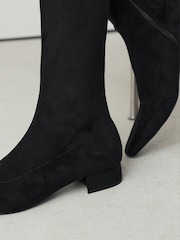 Black Standard fit Forever Comfort® Chisel Toe Knee High Boots - Image 4 of 4