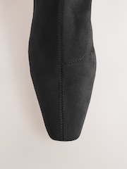 Black Standard fit Forever Comfort® Chisel Toe Knee High Boots - Image 7 of 9