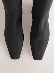 Black Standard fit Forever Comfort® Chisel Toe Knee High Boots - Image 8 of 9