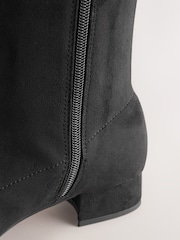 Black Standard fit Forever Comfort® Chisel Toe Knee High Boots - Image 9 of 9