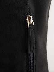 أسود - Forever Comfort® Chisel Toe Knee High Leather Sock Boots - صورة 5 من 5