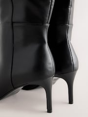 Crno - Forever Comfort® Pointed Knee High Boots - Slika 3 od 6