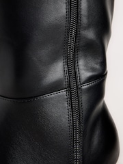 Crno - Forever Comfort® Pointed Knee High Boots - Slika 6 od 6