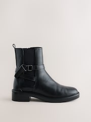 Black Standard fit Forever Comfort® Chelsea Knot Ankle Boots - Image 1 of 5