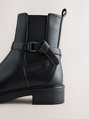 Black Standard fit Forever Comfort® Chelsea Knot Ankle Boots - Image 5 of 5