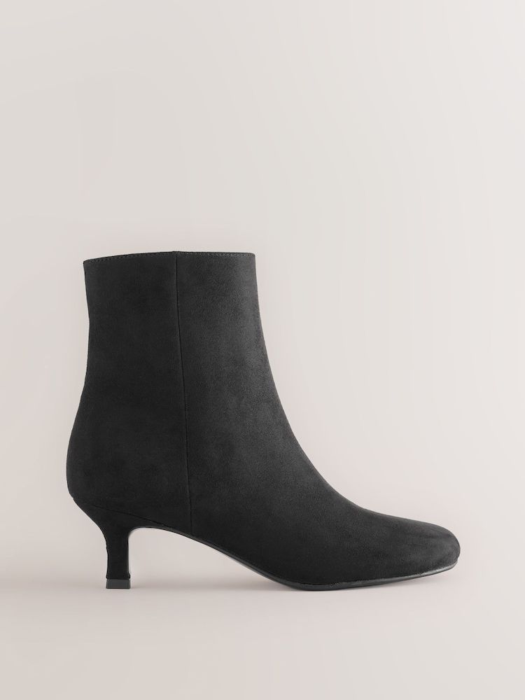 Black Forever Comfort® Spoon Toe Ankle Boots - Image 1 of 4 Black Forever Comfort® Spoon Toe Ankle Boots - Image 1 of 4
