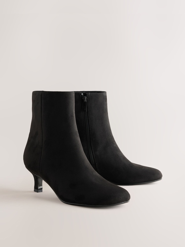 Black Forever Comfort® Spoon Toe Ankle Boots - Image 2 of 4 Black Forever Comfort® Spoon Toe Ankle Boots - Image 2 of 4