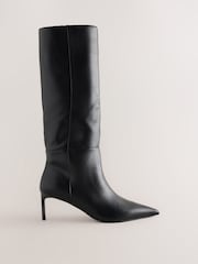 črna - Wide Leg Forever Comfort® Pointed Knee High Boots - Slika 1 iz 5