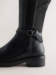 Czarny - Forever Comfort® Knot Knee High Rider Boots - Obraz 4 z 5