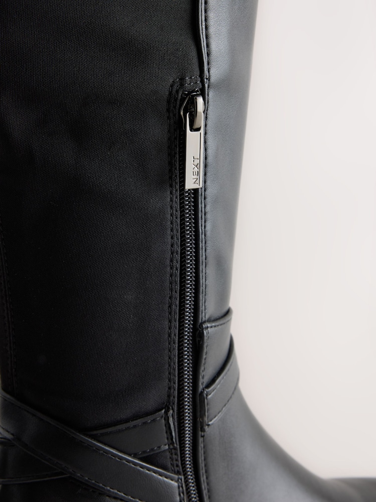 Czarny - Forever Comfort® Knot Knee High Rider Boots - Obraz 5 z 5 Czarny - Forever Comfort® Knot Knee High Rider Boots - Obraz 5 z 5