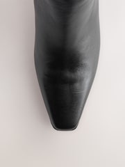 Black Standard fit Forever Comfort® Suede Chisel Ankle Leather Boots - Image 7 of 9