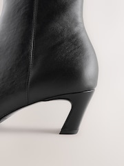 Black Standard fit Forever Comfort® Suede Chisel Ankle Leather Boots - Image 8 of 9