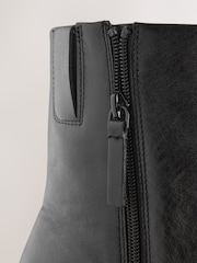 Black Standard fit Forever Comfort® Suede Chisel Ankle Leather Boots - Image 9 of 9