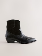 Black Extra Wide Fit Forever Comfort® Western Style Boots - Image 6 of 10