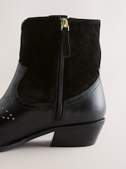 Black Extra Wide Fit Forever Comfort® Western Style Boots - Image 9 of 10