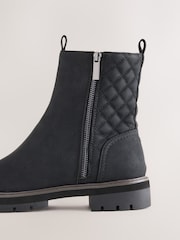 Itim - Forever Comfort® Black Casual Zip Chelsea Boots - Larawan 3 ng 5