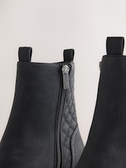 Itim - Forever Comfort® Black Casual Zip Chelsea Boots - Larawan 5 ng 5