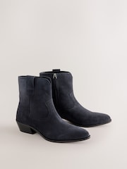 Navy Standard fit Forever Comfort® Western Style Boots - Image 1 of 5