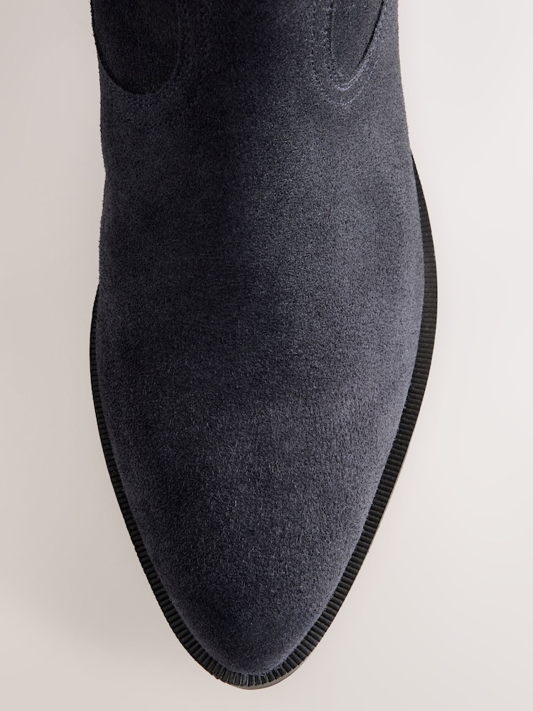 Navy Standard fit Forever Comfort® Western Style Boots - Image 5 of 5 Navy Standard fit Forever Comfort® Western Style Boots - Image 5 of 5