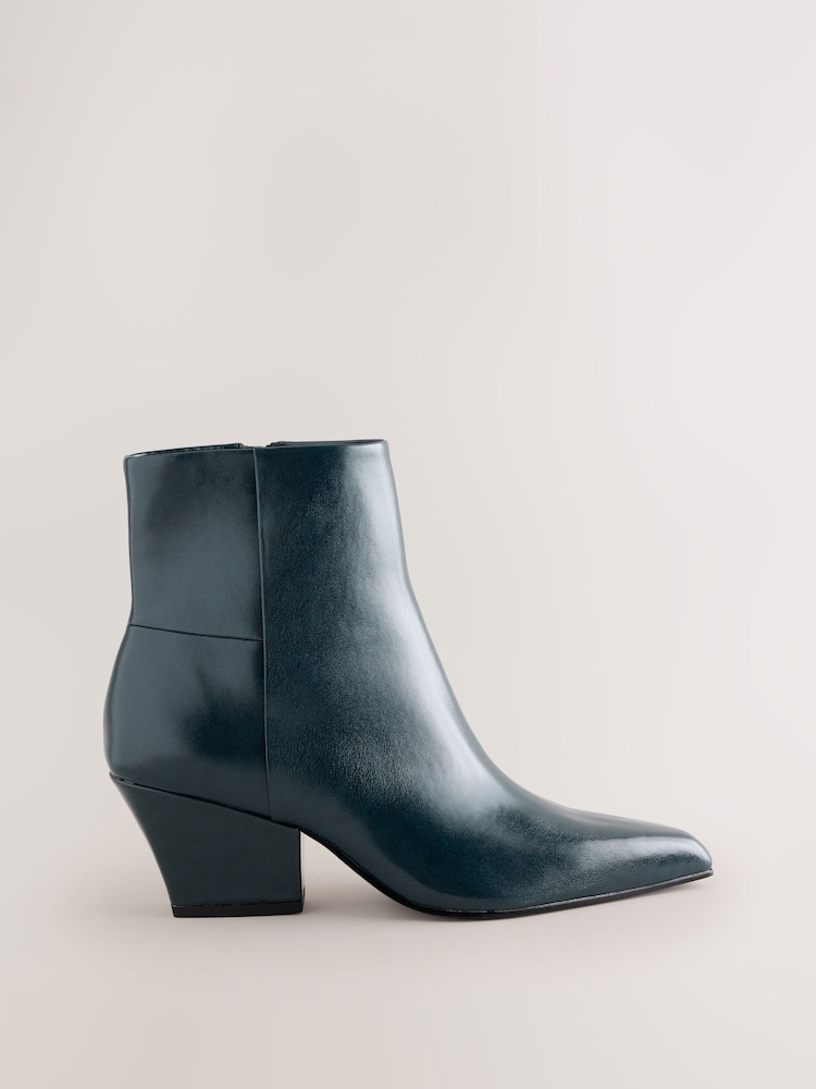 Teal Blue Standard fit Forever Comfort® Pointed Toe Ankle Boots - Image 2 of 6 Teal Blue Standard fit Forever Comfort® Pointed Toe Ankle Boots - Image 2 of 6
