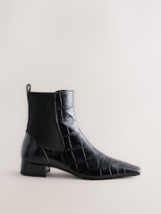 Black Forever Comfort® Chisel Toe Ankle Chelsea Boots - Image 1 of 9
