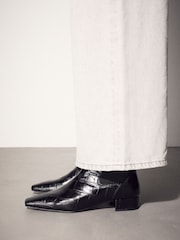 Black Forever Comfort® Chisel Toe Ankle Chelsea Boots - Image 3 of 9