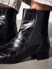 Black Forever Comfort® Chisel Toe Ankle Chelsea Boots - Image 5 of 9