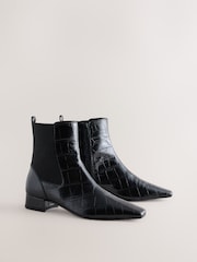Black Forever Comfort® Chisel Toe Ankle Chelsea Boots - Image 6 of 9