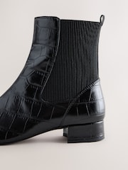 Black Forever Comfort® Chisel Toe Ankle Chelsea Boots - Image 8 of 9