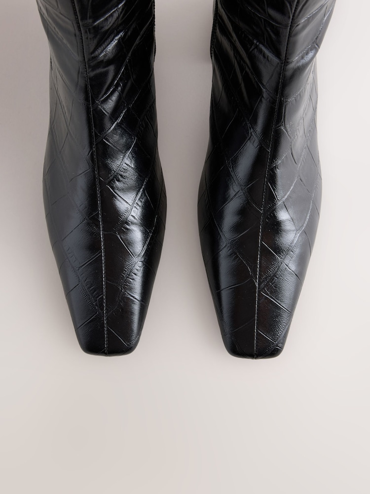 Black Forever Comfort® Chisel Toe Ankle Chelsea Boots - Image 9 of 9 Black Forever Comfort® Chisel Toe Ankle Chelsea Boots - Image 9 of 9