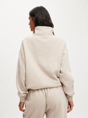 Cotton On Natural Plush Half Zip Sweatshirt - Image 2 of 2