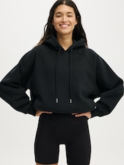 Cotton On Black Plush Premium Raglan Hoodie - Image 1 of 4