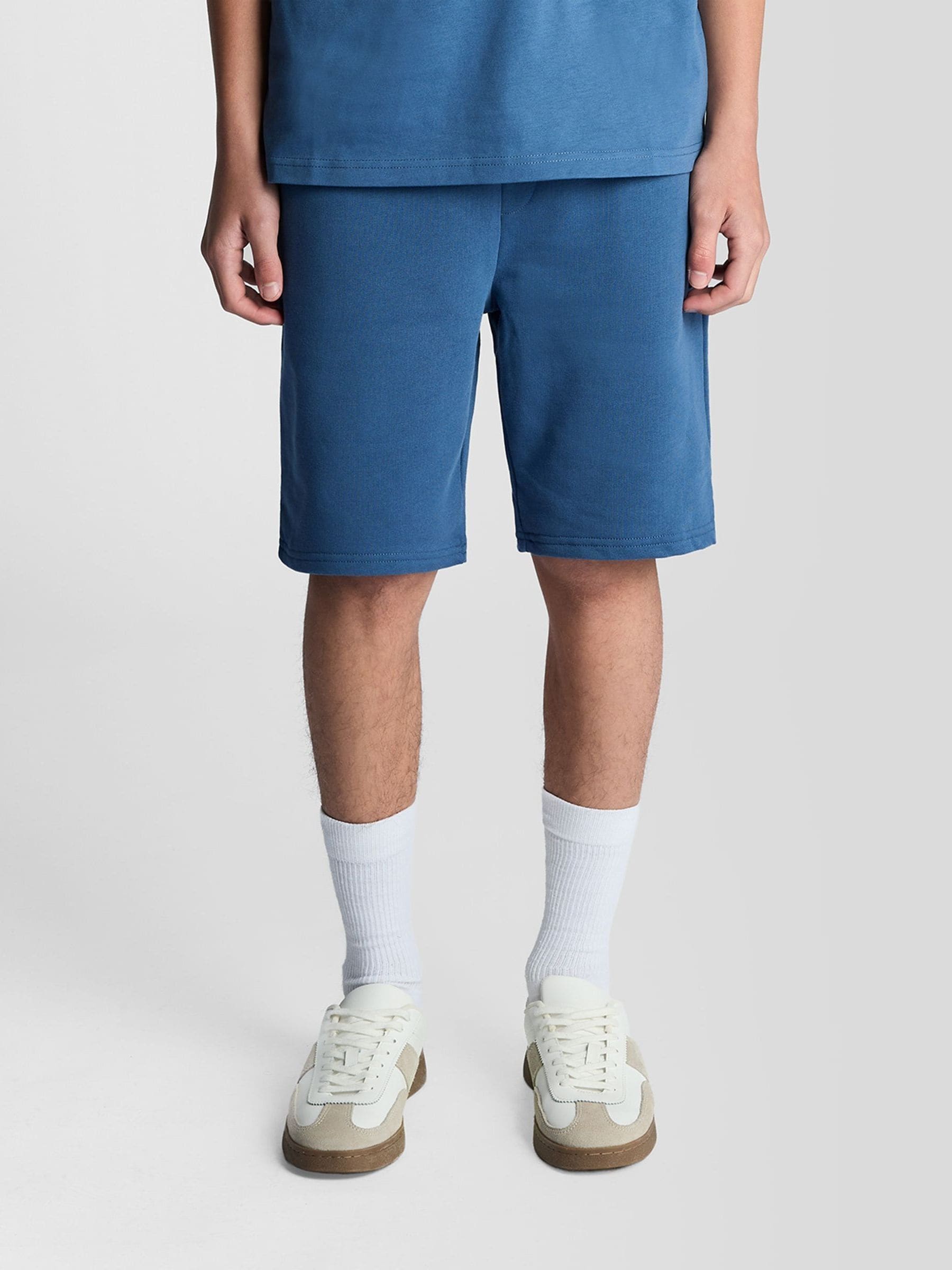 Lyle & Scott Boys Blue Sweat Shorts - Image 1