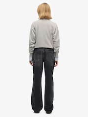 Superdry Black Mid Rise Wide Leg Jeans - Image 2 of 8