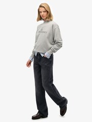 Superdry Black Mid Rise Wide Leg Jeans - Image 3 of 8
