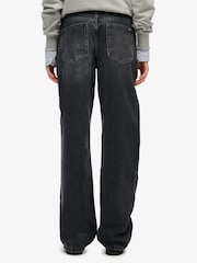 Superdry Black Mid Rise Wide Leg Jeans - Image 5 of 8