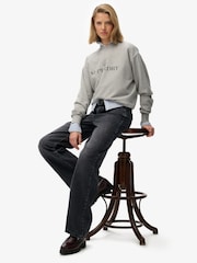 Superdry Black Mid Rise Wide Leg Jeans - Image 6 of 8