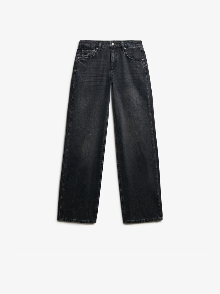 Superdry Black Mid Rise Wide Leg Jeans - Image 8 of 8 Superdry Black Mid Rise Wide Leg Jeans - Image 8 of 8