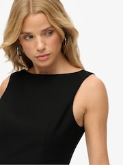 Superdry Black Scoop Back Mini Dress - Image 5 of 8