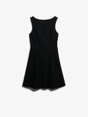 Superdry Black Scoop Back Mini Dress - Image 7 of 8