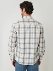 Threadbare Natural Check Cotton Long Sleeve Shirt - Image 2 of 5