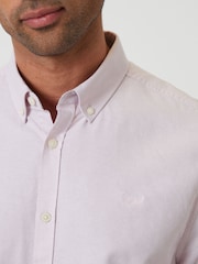 وردي - قميص أكسفورد بكم طويل من Threadbare - Image 3 of 4