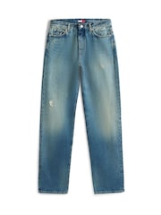 Tommy Jeans Distressed Mid Rise Slim Straight Leg Jeans - Imaginea 5 din 5