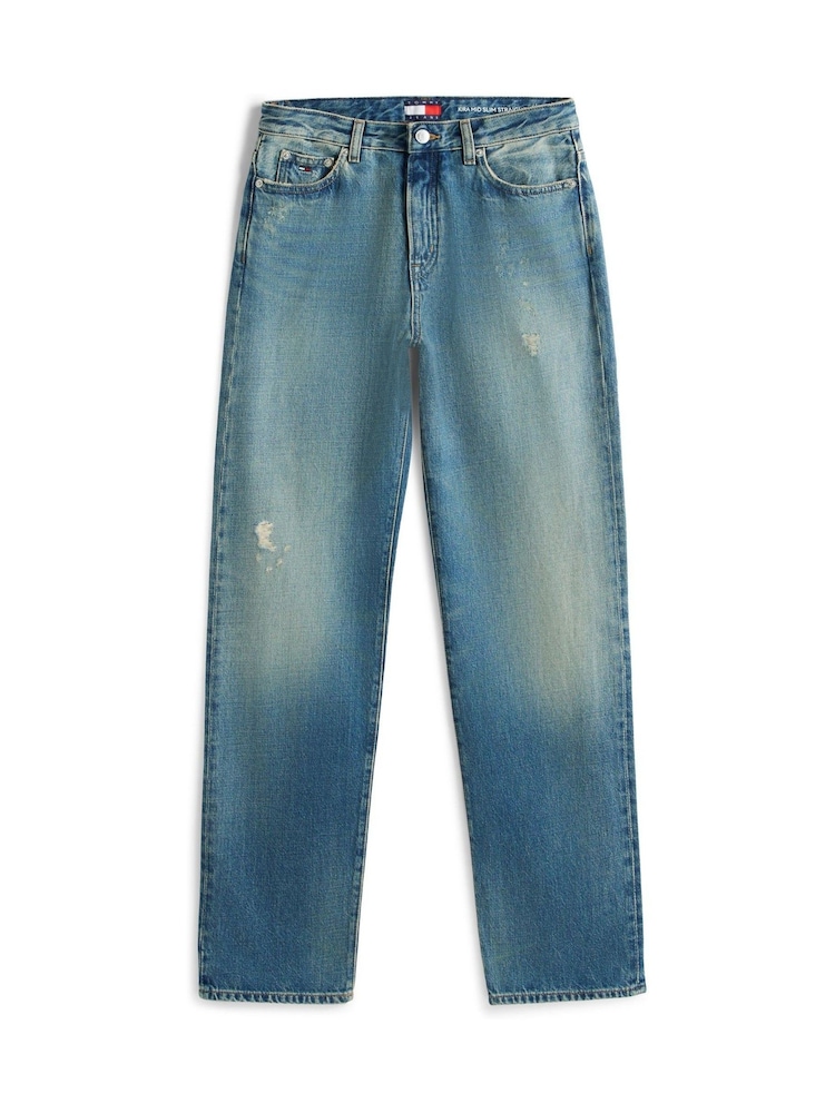 Tommy Jeans Distressed Mid Rise Slim Straight Leg Jeans - Imaginea 5 din 5 Tommy Jeans Distressed Mid Rise Slim Straight Leg Jeans - Imaginea 5 din 5