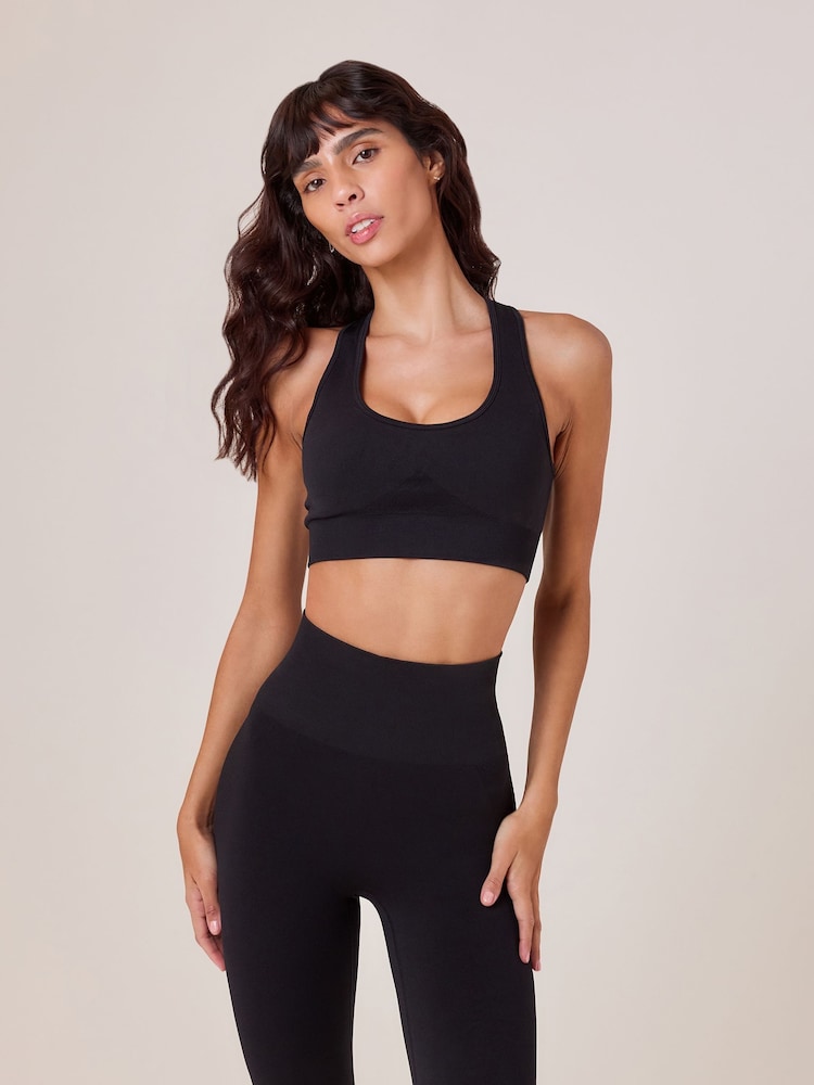 LOVALL Black Sculpt Seamless Sports Bra - Image 1 of 6 LOVALL Black Sculpt Seamless Sports Bra - Image 1 of 6
